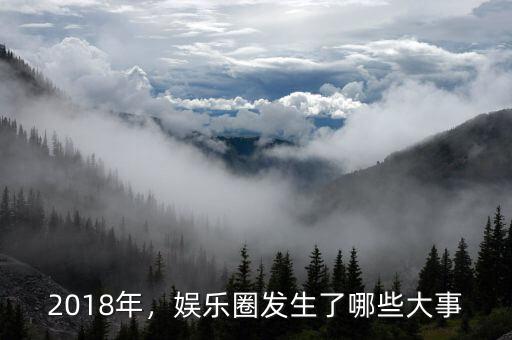 2018年，娛樂(lè)圈發(fā)生了哪些大事