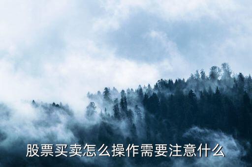 股票買(mǎi)賣怎么操作需要注意什么