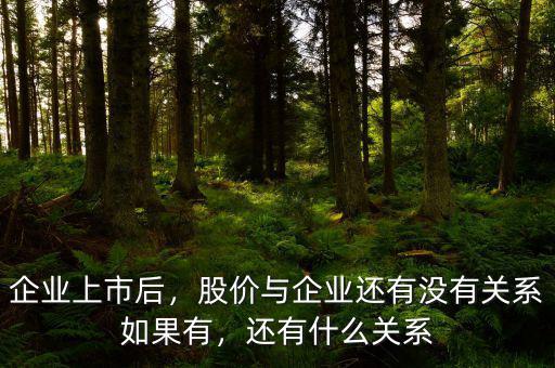 企業(yè)上市后，股價(jià)與企業(yè)還有沒(méi)有關(guān)系如果有，還有什么關(guān)系