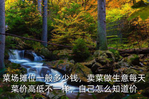 菜場攤位一般多少錢，賣菜做生意每天菜價高低不一樣，自己怎么知道價