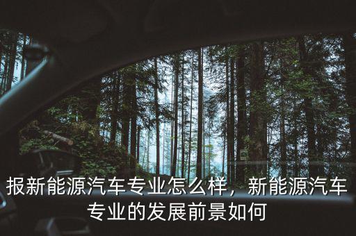 報新能源汽車專業(yè)怎么樣，新能源汽車專業(yè)的發(fā)展前景如何