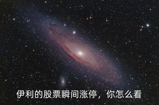 伊利的股票瞬間漲停，你怎么看