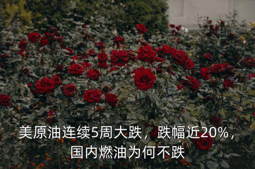 美原油連續(xù)5周大跌，跌幅近20%，國(guó)內(nèi)燃油為何不跌