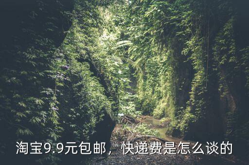 淘寶9.9元包郵，快遞費(fèi)是怎么談的