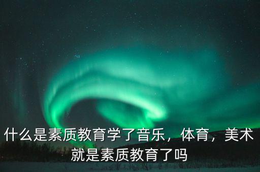 什么是素質(zhì)教育學(xué)了音樂，體育，美術(shù)就是素質(zhì)教育了嗎