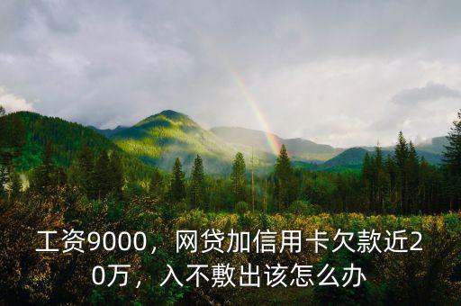 工資9000，網(wǎng)貸加信用卡欠款近20萬，入不敷出該怎么辦