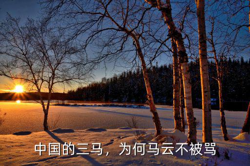 中國的三馬，為何馬云不被罵