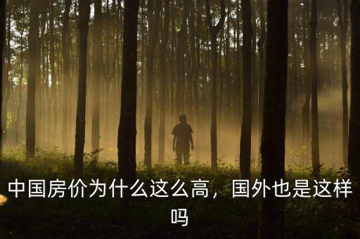中國房?jī)r(jià)為什么這么高，國外也是這樣嗎