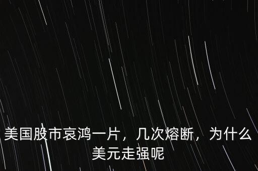 美國(guó)股市哀鴻一片，幾次熔斷，為什么美元走強(qiáng)呢