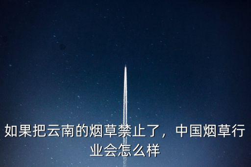 如果把云南的煙草禁止了，中國煙草行業(yè)會怎么樣