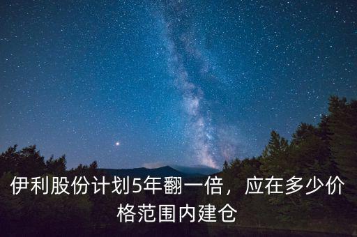 伊利股份計(jì)劃5年翻一倍，應(yīng)在多少價(jià)格范圍內(nèi)建倉