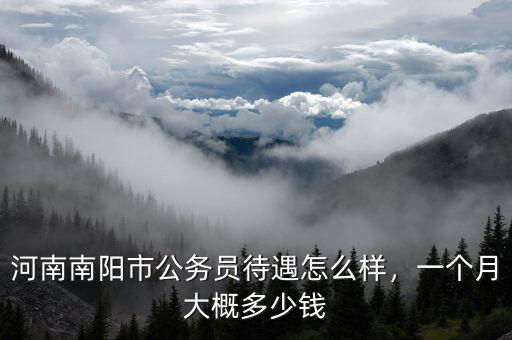 河南南陽市公務(wù)員待遇怎么樣，一個月大概多少錢