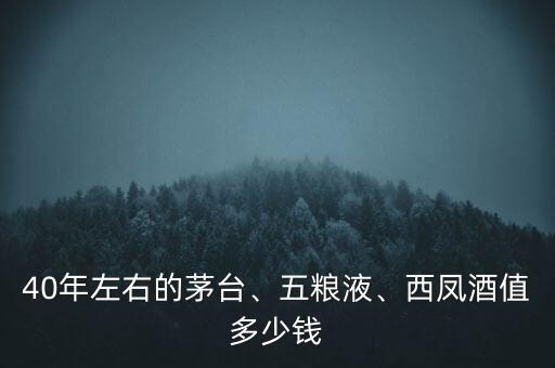 40年左右的茅臺(tái)、五糧液、西鳳酒值多少錢(qián)