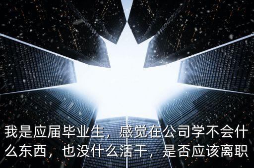 我是應(yīng)屆畢業(yè)生，感覺在公司學(xué)不會(huì)什么東西，也沒什么活干，是否應(yīng)該離職