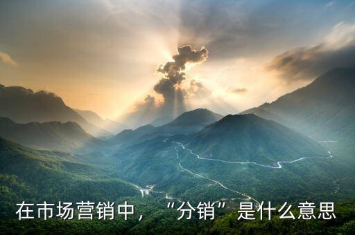 在市場營銷中，“分銷”是什么意思