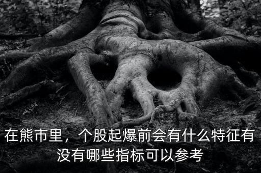 在熊市里，個股起爆前會有什么特征有沒有哪些指標可以參考