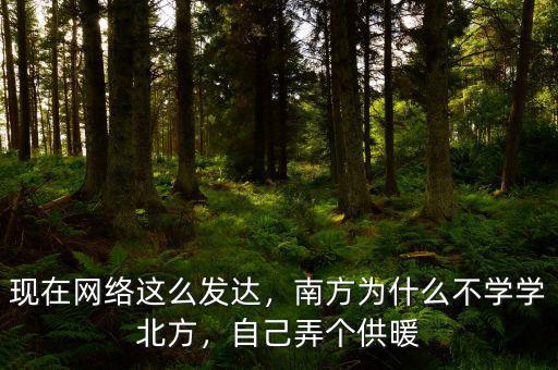 現(xiàn)在網(wǎng)絡(luò)這么發(fā)達(dá)，南方為什么不學(xué)學(xué)北方，自己弄個(gè)供暖