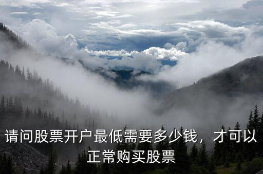 股票申購(gòu)最低多少錢,請(qǐng)問(wèn)股票開戶最低需要多少錢