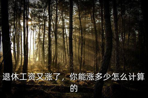 退休工資又漲了，你能漲多少怎么計算的