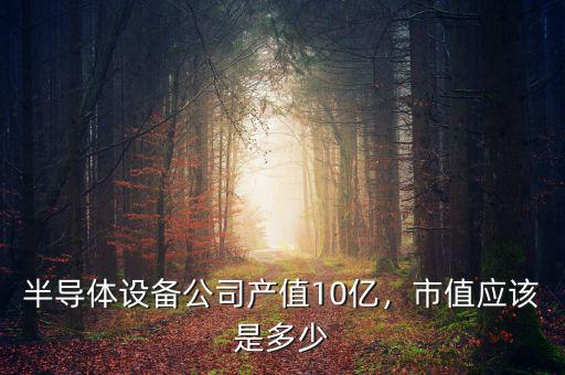 半導體設備公司產值10億，市值應該是多少
