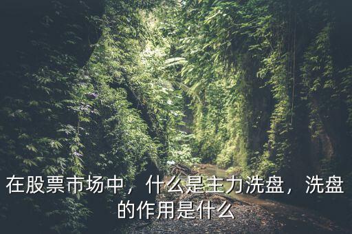 在股票市場中，什么是主力洗盤，洗盤的作用是什么