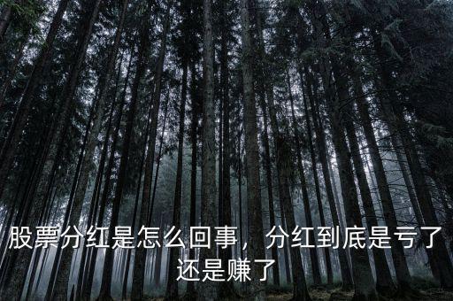 股票分紅是怎么回事，分紅到底是虧了還是賺了