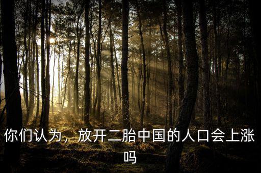 你們認(rèn)為，放開(kāi)二胎中國(guó)的人口會(huì)上漲嗎