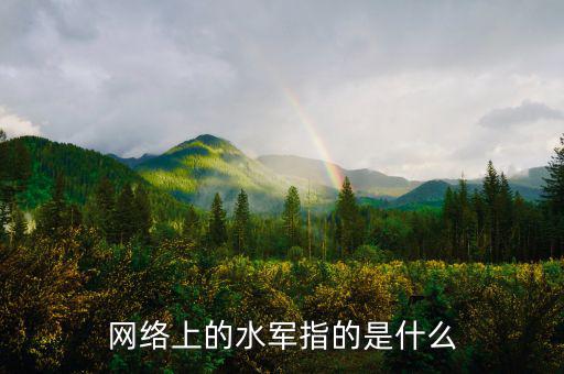 網絡上的水軍指的是什么