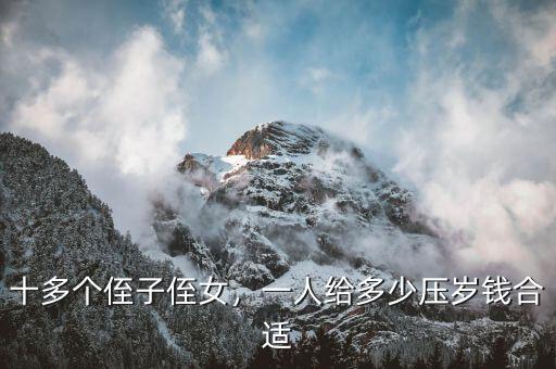 十多個(gè)侄子侄女，一人給多少壓歲錢合適