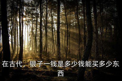 在古代，銀子一錢(qián)是多少錢(qián)能買(mǎi)多少東西