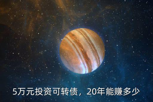 5萬元投資可轉(zhuǎn)債，20年能賺多少