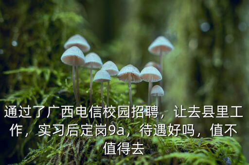 通過了廣西電信校園招聘，讓去縣里工作，實(shí)習(xí)后定崗9a，待遇好嗎，值不值得去