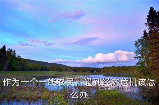 作為一個一線農(nóng)民，遇到經(jīng)濟(jì)危機(jī)該怎么辦