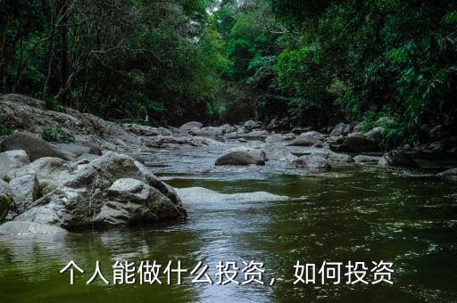 個(gè)人能做什么投資，如何投資