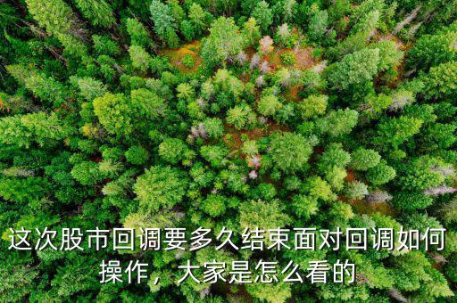 這次股市回調(diào)要多久結(jié)束面對回調(diào)如何操作，大家是怎么看的