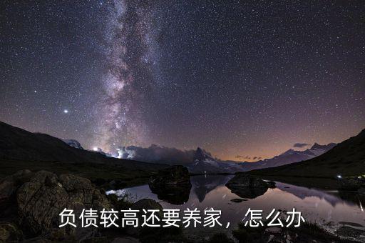 負(fù)債較高還要養(yǎng)家，怎么辦