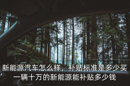 新能源汽車(chē)補(bǔ)貼多少,新能源汽車(chē)補(bǔ)貼政策是什么