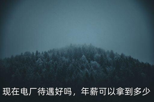 現(xiàn)在電廠待遇好嗎，年薪可以拿到多少