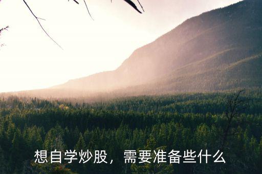 想自學炒股，需要準備些什么