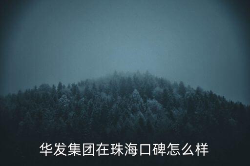 華發(fā)集團在珠?？诒趺礃? class=