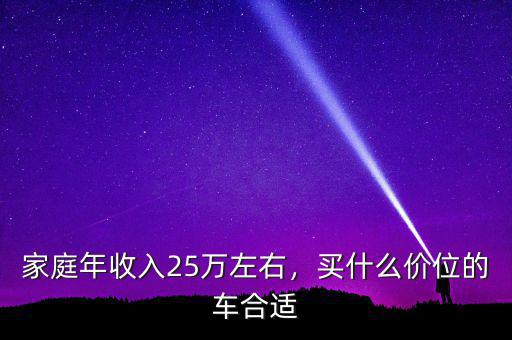 家庭年收入25萬(wàn)左右，買什么價(jià)位的車合適