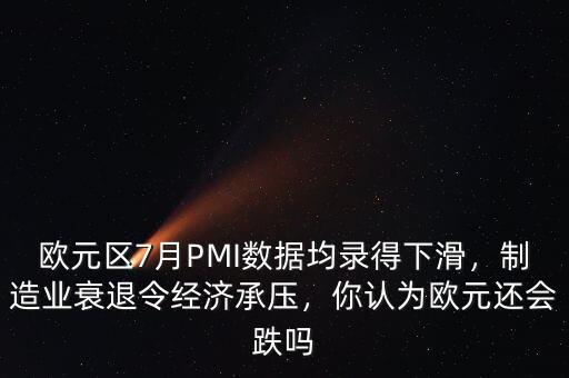 歐元區(qū)7月PMI數(shù)據(jù)均錄得下滑，制造業(yè)衰退令經(jīng)濟承壓，你認(rèn)為歐元還會跌嗎