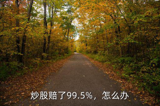 炒股賠了99.5%，怎么辦