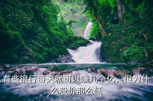 有些銀行每天就可以賺幾個(gè)億，但為什么股價(jià)那么低