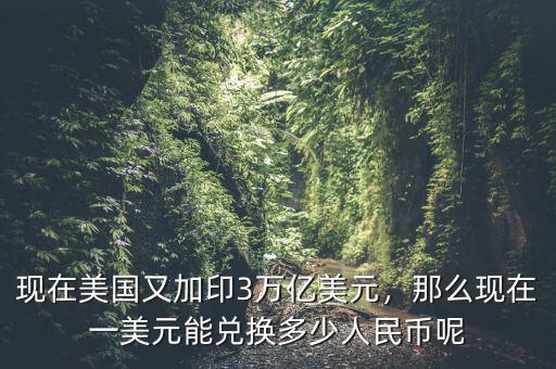 現(xiàn)在美國又加印3萬億美元，那么現(xiàn)在一美元能兌換多少人民幣呢