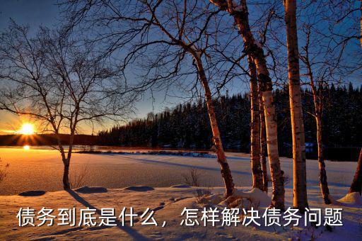 債務(wù)到底是什么，怎樣解決債務(wù)問題