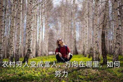 農(nóng)村窮人變成富人，方向在哪里，如何努力