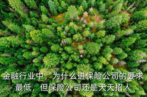 金融行業(yè)中，為什么進(jìn)保險(xiǎn)公司的要求最低，但保險(xiǎn)公司還是天天招人