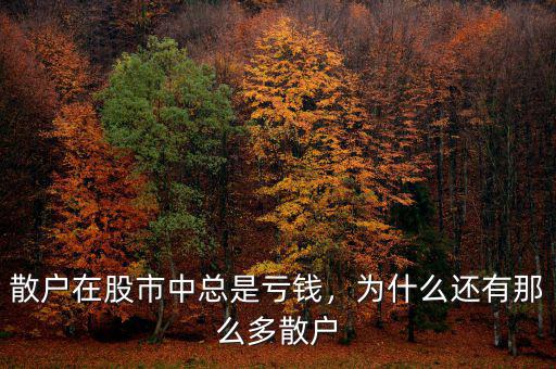 散戶(hù)在股市中總是虧錢(qián)，為什么還有那么多散戶(hù)
