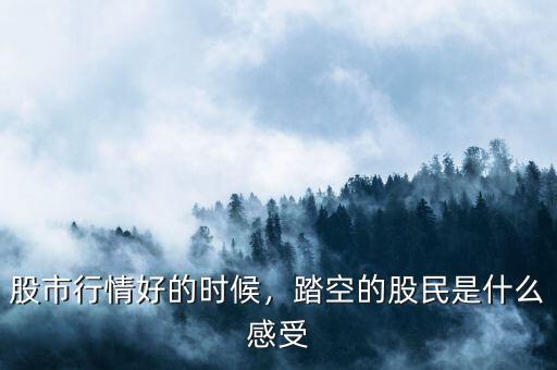 股市行情好的時候，踏空的股民是什么感受
